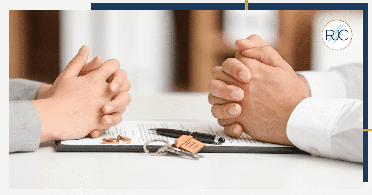 hands and divorce papers